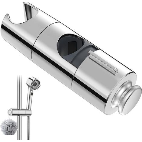 Adjustable Shower Holder 19-25 mm with 45° Rotation Detachable Clamp Attachment Shower Head Holder (1/5)