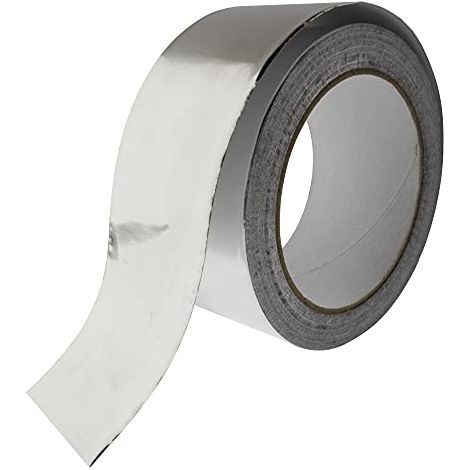 SeKi Nastro autoadesivo in alluminio, 50 mm x 25 m, resistente al calore per riparare, isolare, sigillare o come barriera al vapore (1/4)