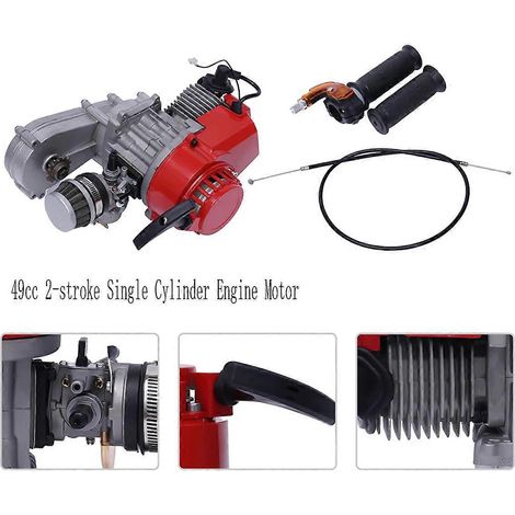 49-cm³-Zweitakt-Einzylindermotor für Mini-Offroad-Motorräder/Roller (rot) (1/5)