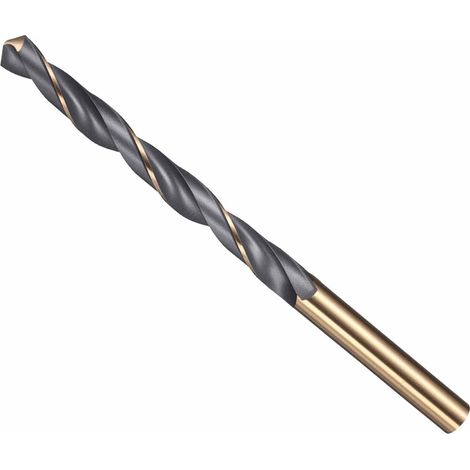 Foret Hélicoïdal, Mèche Polyvalente à Creuser 7mm, Forets Jobber 4341 HSS Or et Noir Tige Droite 118° pour Métal Tendre Acier Inoxydable Plastique Bois (1/5)