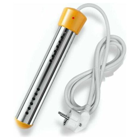 Thermoplongeur Baignoire Thermoplongeur éLectrique Thermoplongeur De Voyage, XU,Thermoplongeur En Acier Inoxydable,Chauffe-eau électrique Thermoplongeur de piscine，2000W jaune -