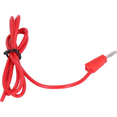 Câble de test Banane Fiche Laiton PE Fil Électrique pour Testeur de Tension Batterie Camion 4mm Rouge (1/5)