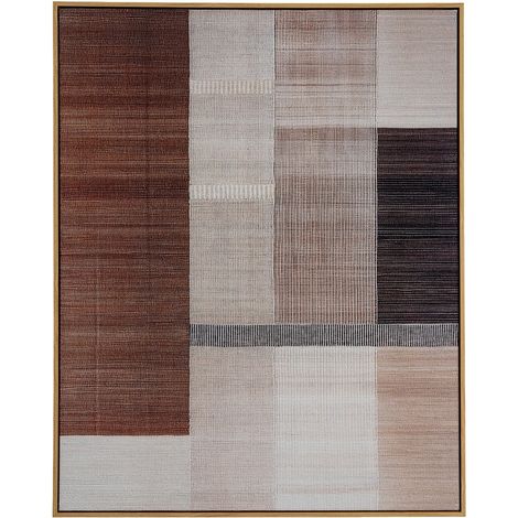 Ivora Hand Painted Canvas in Frame - Wood - L3 x W80 x H100 cm - Multi-Coloured