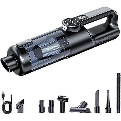 2-in-1 Akku-Handstaubsauger, Nass-/Trockenreinigung, 16 kPa Saugkraft, tragbar für die Reinigung von Flüssigkeiten im Auto und Zuhause, Grau (1/5)