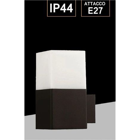 Trade Shop - MURORY ANWENDUNG FÜR EXTERNE LAMPADA IN ATTACCO E27 IP44 B160 - Schwarz (1/5)
