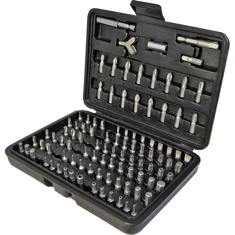 Coffret de 100 embouts de vissage spéciaux – Embouts plats, cruciformes, Torx, XZN – Pour appareils électriques et électroniques – Kroftools