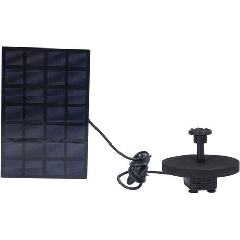 Fontaine solaire multifonctionnelle fontaine flottante à énergie solaire pour bassin de bain d'oiseaux aquarium de piscine 7V 2.5W (1/5)
