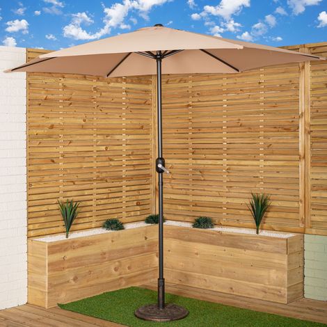 Samuel Alexander 2.7m Havana Garden Patio Parasol with Crank Handle in Beige (1/5)