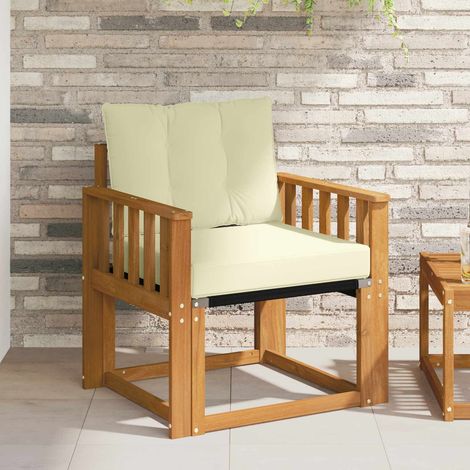 Outdoor-Sofagarnitur Massives Akazienholz und Textilene
