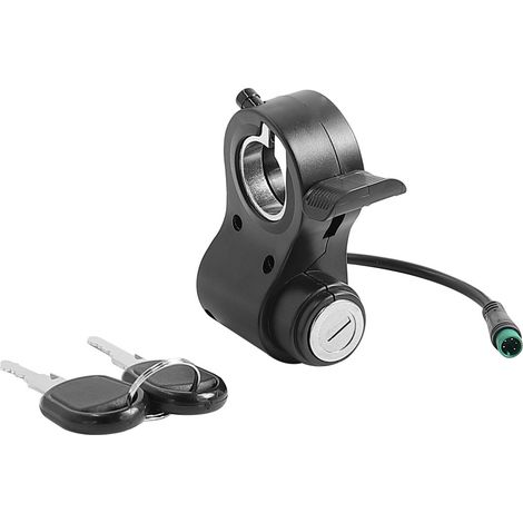 Integrated throttle grip, gear shift paddle and ignition lock for Kukirin G2 Pro/G2 MAX electric scooters