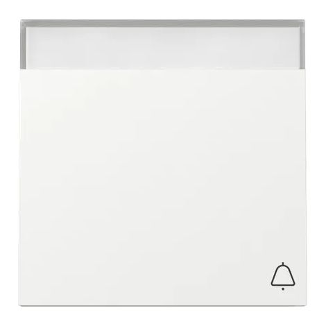 Gira Wippe Symb. Klingel + BSF Flächenschalter Reinweiß [367370], 3673 70