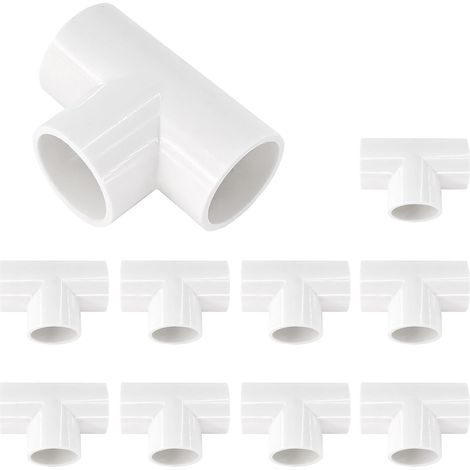 Lot de 10 connecteurs en PVC résistant pour Montage de Meubles à 3 Voies de 20 mm (1/4)