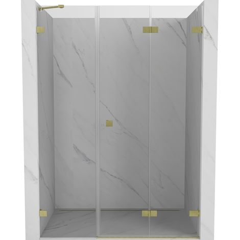 Mexen Lunar-F porte de douche pliantes droite 115 cm, transparent, or brossé - 836S-115-050-55-00-P (1/5)