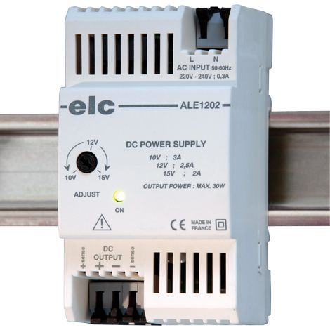 Alimentation pour rail DIN ELC, 12V c.c. 2.5A, 190 264V c.a., 30W (1/3)