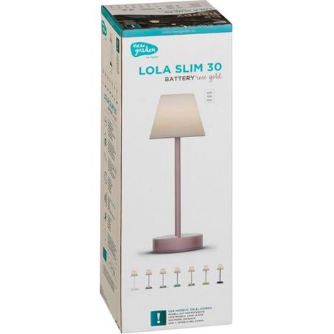 New Garden Lola Slim 30 Akku Tischleuchte Rose Gold