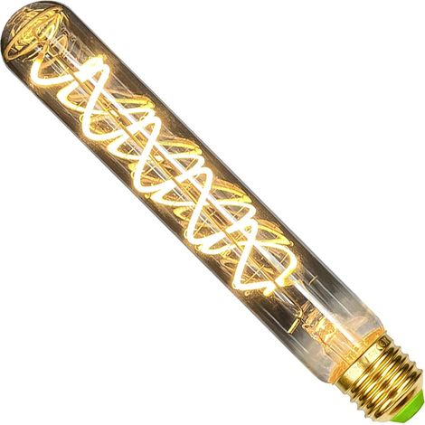 Vintage LED Ampoules 4W Dimmable Irrégulière Forme 220/240V Edison Vis E27 Base Spécialité Décorative Antique Ampoule T30 185mm Fumée [Classe énergétique G] (1/5)