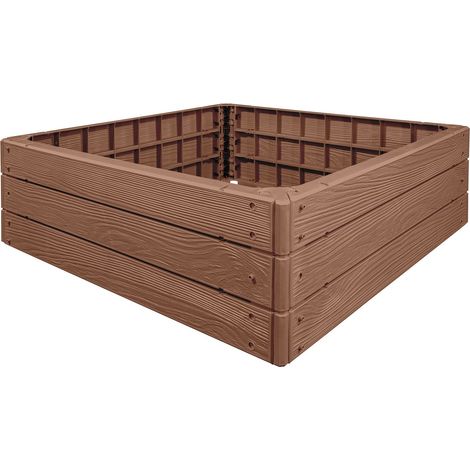 Fixkraft Beetumrandung Braun Quadrat, Hochbeet, Beeteinfassung, Beetbegrenzung (1/5)