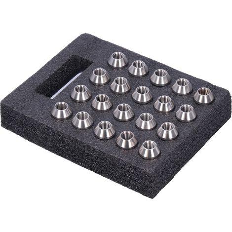 M12x1,5 Radmuttern aus Edelstahl T304, 1,8 Zoll hoch, 20er-Packung für Pkw, brüniert, Autoersatzteile (1/5)