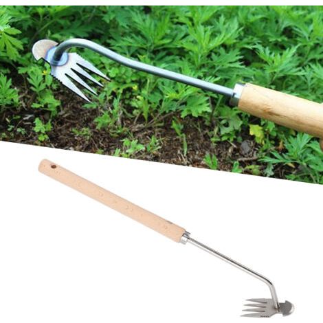 Outil de Jardinage 46CM pour Arracher les Mauvaises Herbes, Pelle en Acier Inoxydable pour Planter et Désherber à la Maison -