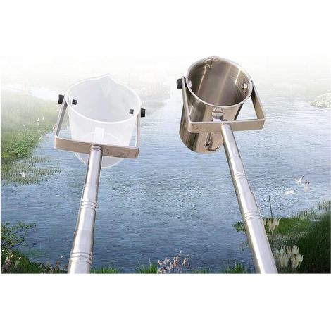 Échantillon d'eau télescopique 1000 ml, perche extensible de 1,2 à 4,9 m, collecteur en acier inoxydable pour lacs, rivières, étangs, outil test environnemental Acier Inoxydable 500 Ml 0.862m