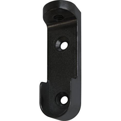 Italiana Kleiderstangen Halterung oval - Schrankrohrhalter, Zink schwarz lackiert (1/3)