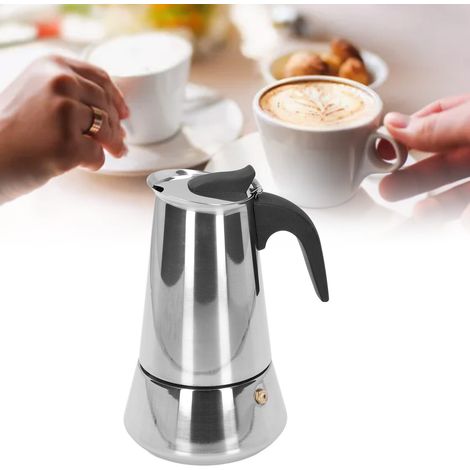 Cafetière Italienne Moka Inox 304 Grade Alimentaire pour Maison Bureau Voyage - Modèle Ventru 300ML N°6