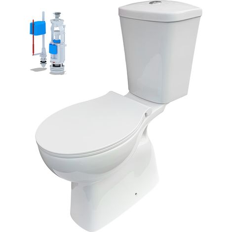 Barrierefrei Behindertengerecht WC Abgang Boden Komplettset + Deckel/Spülkasten (1/5)