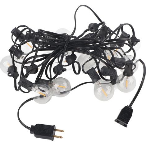 25 LED-Lichterketten für den Außenbereich, 7,6 Meter lang, mit Glaskugeln für Garten-, Weihnachts- und Hochzeitsdekorationen – 110-V-Netzteil (1/5)