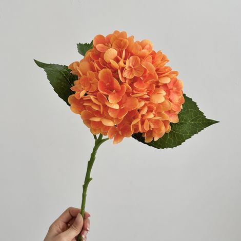 Boule de broderie 3D réaliste – Décoration florale artificielle pour hôtel, mariage et événements – Boule en plastique orange décorative, lot de 3 pièces
