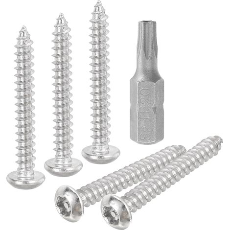 M4 x 30mm Vis à Tête Bombée Torx Sécurité en Acier Inox 304 20pcs (1/5)