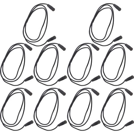Jeu de 10 cosses banane femelle 4mm noires, fil de test 0,75mm², rallonge de mesure avec douilles, connectique labo J.70029 (1/5)