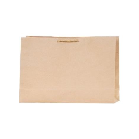 Sacchetto di carta kraft da 90 g, 37x25x11 cm, con rosetta orizzontale