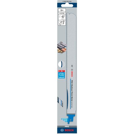 PRO Medium-Thick Metal precise S1237BEF Säbelsägeblatt, 1,1x25x300 mm, 5-tlg. (1/5)