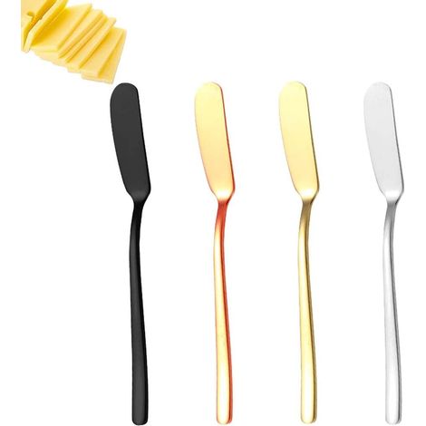 Buttermesser-Set mit 4 Käsemessern zum Streichen von Käse, Keksen und Butter – ein tolles Geschenk Edelstahl, spülmaschinenfest