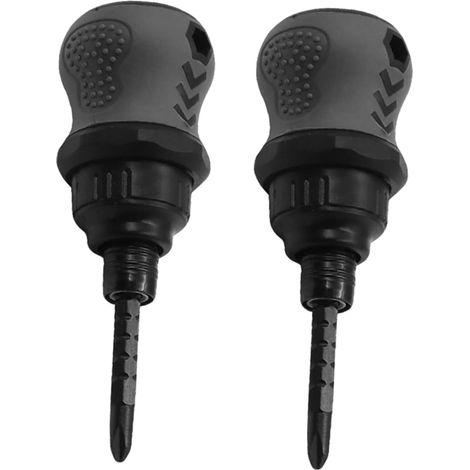 Tournevis Plat de Précision Noir à Longueur Réglable, Lot de 2 Set de Set Acier Chrome Vanadium et Tpr, pour Réparation Professionnelle de Mobiles, Format Compact pour Usage Technique (1/5)