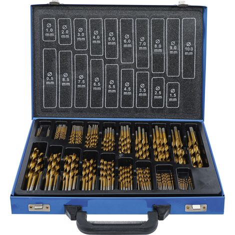 BGS Spiralbohrer-Satz HSS titan-nitriert 1 - 10 mm, 170-tlg. (1/5)