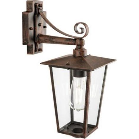 Applique Lato Basso Contemporanea Ribot Alluminio Ruggine 1 Luce E27 (1/5)