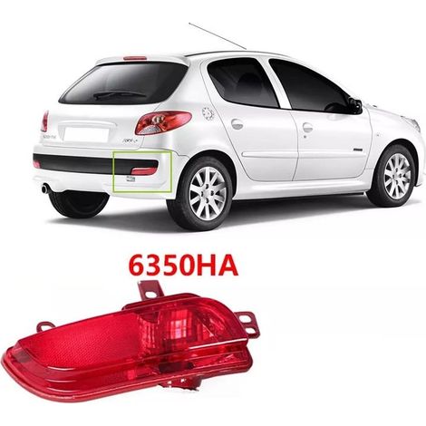 Feu antibrouillard arrière gauche 6350HA – Plastique ABS durable – Remplacement pour Peugeot 206+ 2009-2012 – Visibilité accrue en conditions difficiles (1/5)