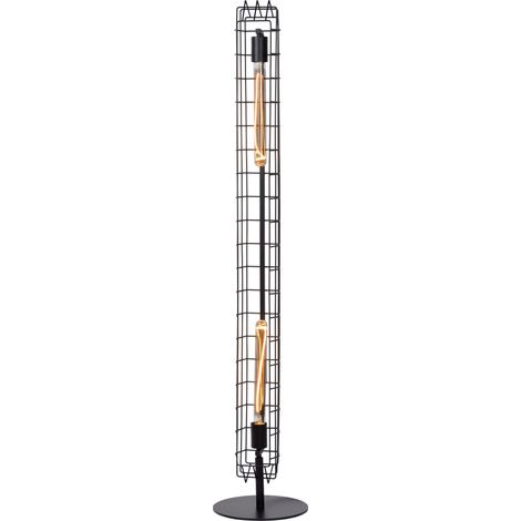 Lampadaire - 2xE27 - Noir - Lucide LATTICE (1/5)