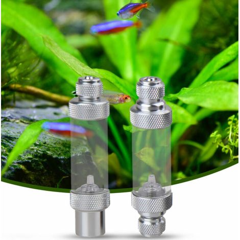 Carbon dioxide bubble counter with check valve (single head + double head silver) (1/4)