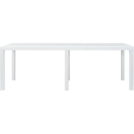 Maison Exclusive - Gartentisch Weiß 220x90x72 cm Kunststoff Ratta (1/5)