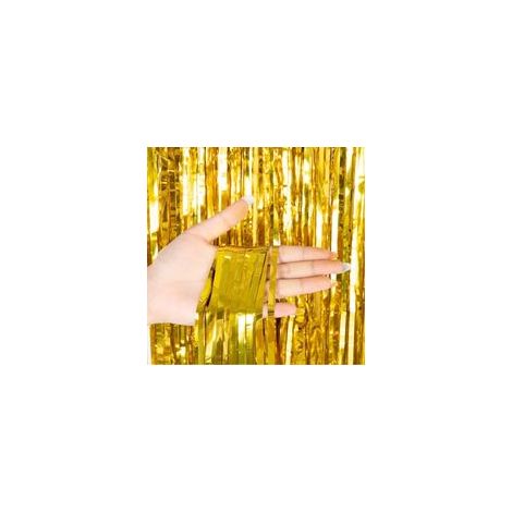 Rideau à paillettes — 200 x 100 cm — Idéal pour les décorations de fêtes, mariages et anniversaires — doré (1/4)