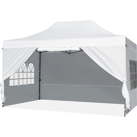 Pop-Up Canopy Tent 10 x 14 Ft With Sidewalls, Wheeled Bag