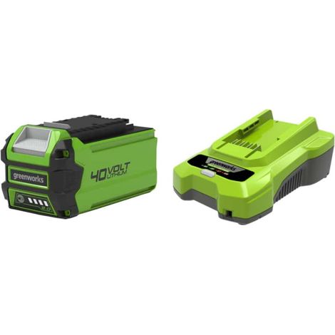 Pack GREENWORKS 40V - 1 batterie 2,0Ah Lithium-ion - 1 Chargeur