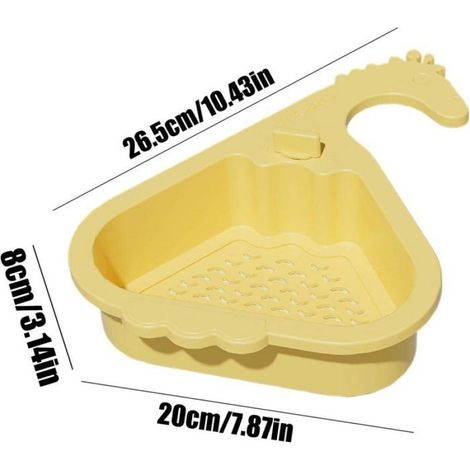 Arrosoir débordement - Filtre de robinet - Passoire - Tamis - Panier de lavage de fruits Cuisine et bain - Jaune (1/5)