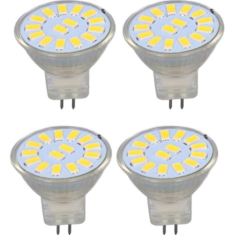 Ampoules MR11, chacune avec 15 LED, 5 W, 500 lm, culot à double broche, pour salon, lumière blanc chaud (1/5)