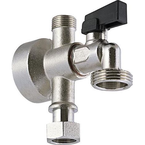 Applique avec robinet monobloc 1/4 de tour - Riquier - MF 3/8' - M3/4' (1/3)