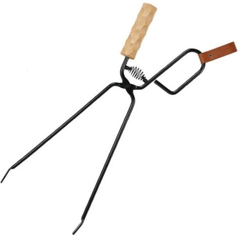 Pince à bûches, pince à bûches, pratique pince pour charbon, barbecue en plein air, barbecue, économie de main de travail, pince pour charbon pour pique-nique, camping (1/5)