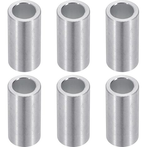 Rondelles en Aluminium M8, 6pcs Entretoise Métallique à Vis Ronde, Rondelle Plate pour Vis Tige Écrous Boulons, Bague d'Écartement en Métal 8.2mm ID x 12mm OD x 25mm Hauteur (1/5)