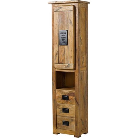 Hochschrank Mango 50x35x195 natur lackiert RAILWAY 179